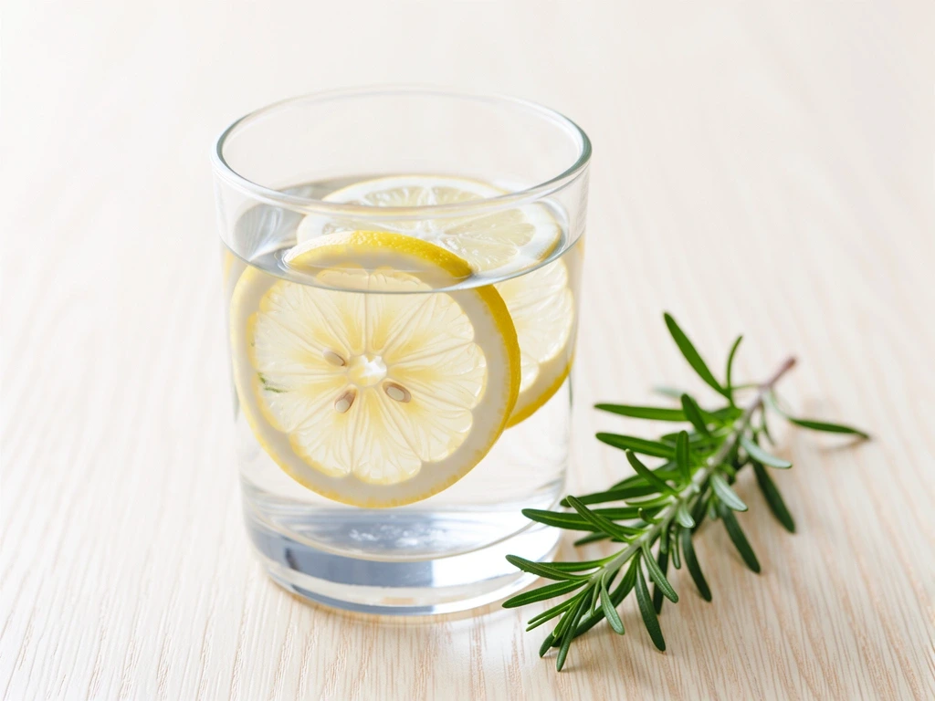 Frisches Mineralwasser mit Zitrone